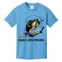 MILF Man I Love Fishing Funny Fishing Design Kids T-Shirt