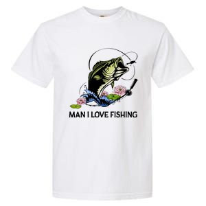 MILF Man I Love Fishing Funny Fishing Design Garment-Dyed Heavyweight T-Shirt