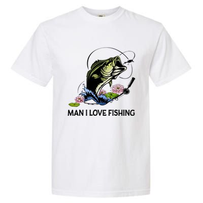 MILF Man I Love Fishing Funny Fishing Design Garment-Dyed Heavyweight T-Shirt