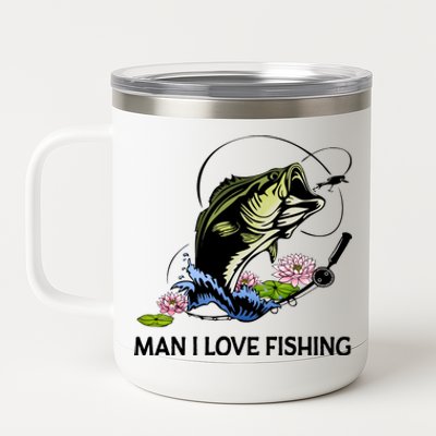 MILF Man I Love Fishing Funny Fishing Design 12 oz Stainless Steel Tumbler Cup