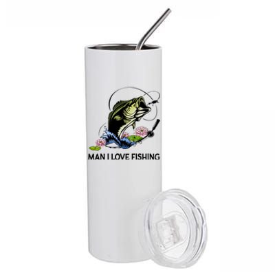 MILF Man I Love Fishing Funny Fishing Design Stainless Steel Tumbler