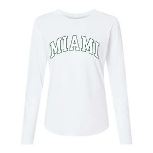 Miami Womens Cotton Relaxed Long Sleeve T-Shirt