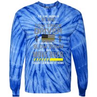 My Mom Is A Tow Truck Driver Gift Tie-Dye Long Sleeve Shirt