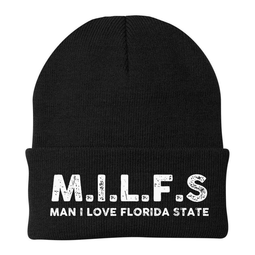 Milfs Man I Love Florida States Fl Vintage Beanie