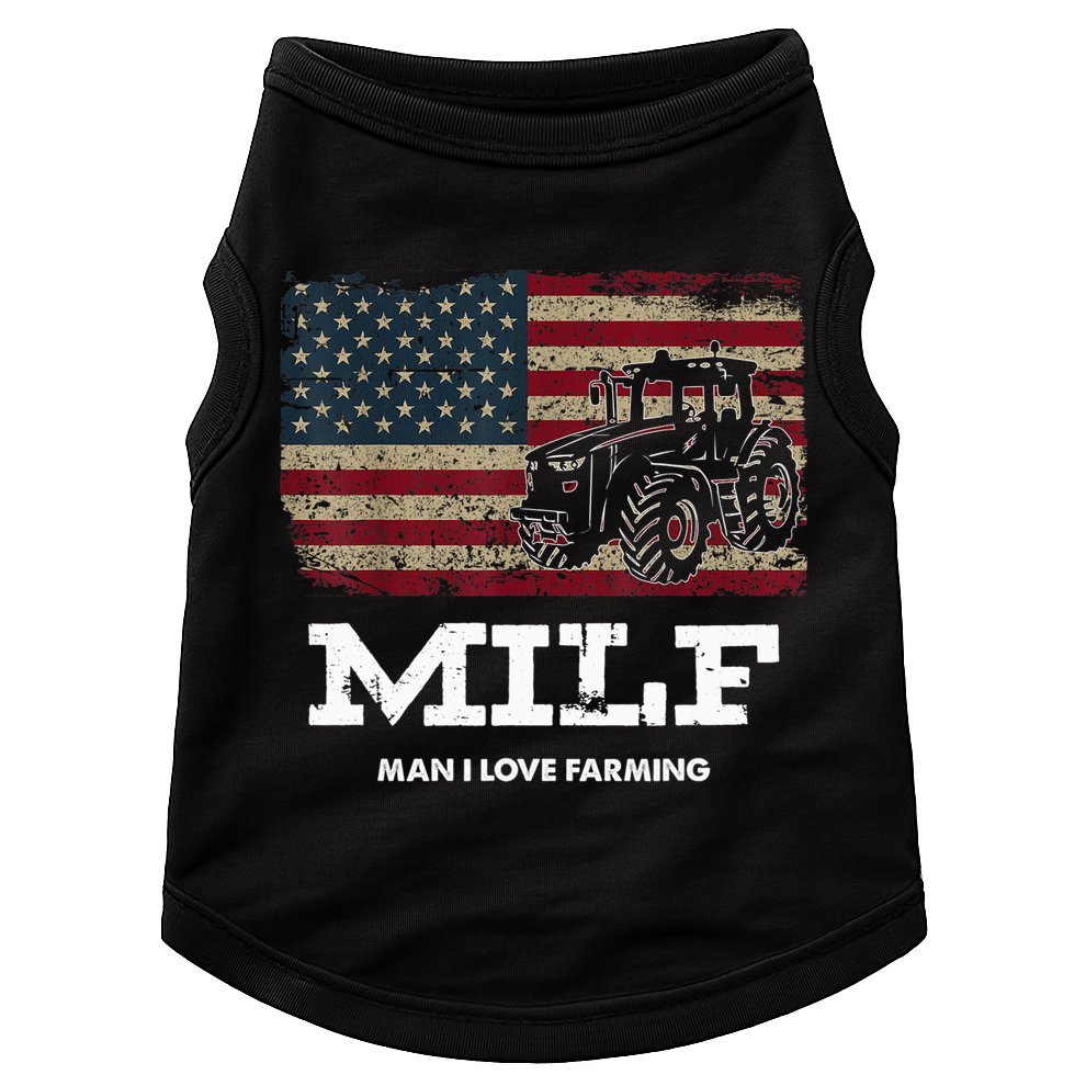 MILF Man I Love Farming Funny Farm Tractor Lover Doggie Tank