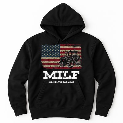 MILF Man I Love Farming Funny Farm Tractor Lover Hoodie
