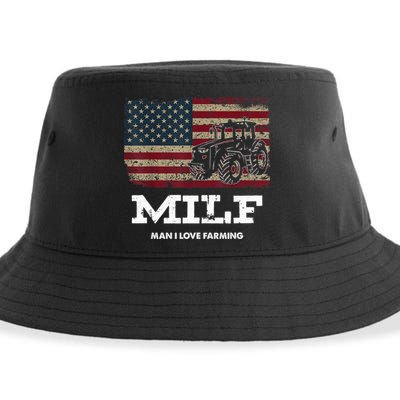 MILF Man I Love Farming Funny Farm Tractor Lover Sustainable Bucket Hat