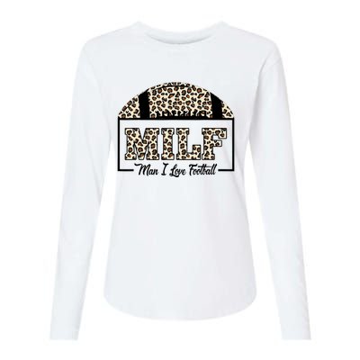 MILF Man I Love Football Funny Adult Humor Womens Cotton Relaxed Long Sleeve T-Shirt