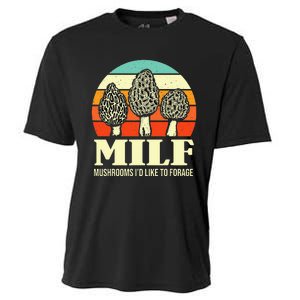 Milf Mushrooms ID Like To Forage Funny Mushroom Lover Gift Cooling Performance Crew T-Shirt