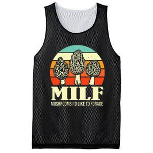 Milf Mushrooms ID Like To Forage Funny Mushroom Lover Gift Mesh Reversible Basketball Jersey Tank