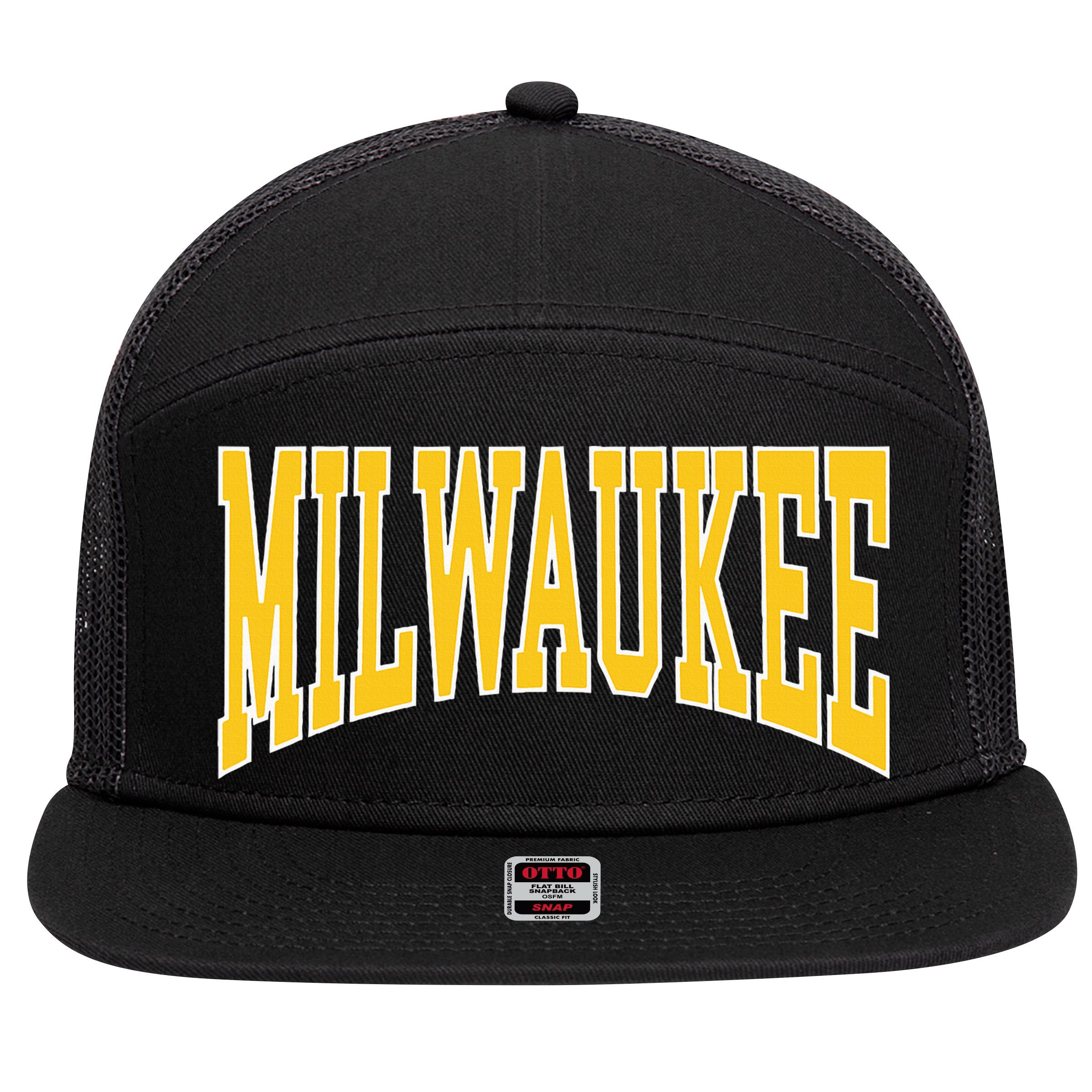 Milwaukee 7 Panel Mesh Trucker Snapback Hat
