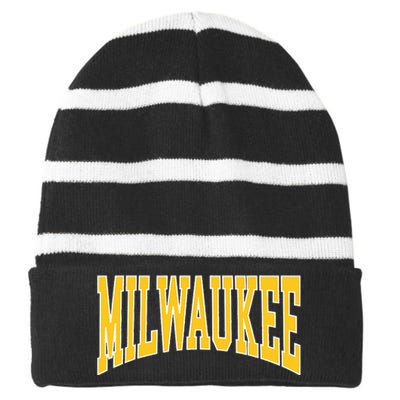 Milwaukee Striped Beanie with Solid Band