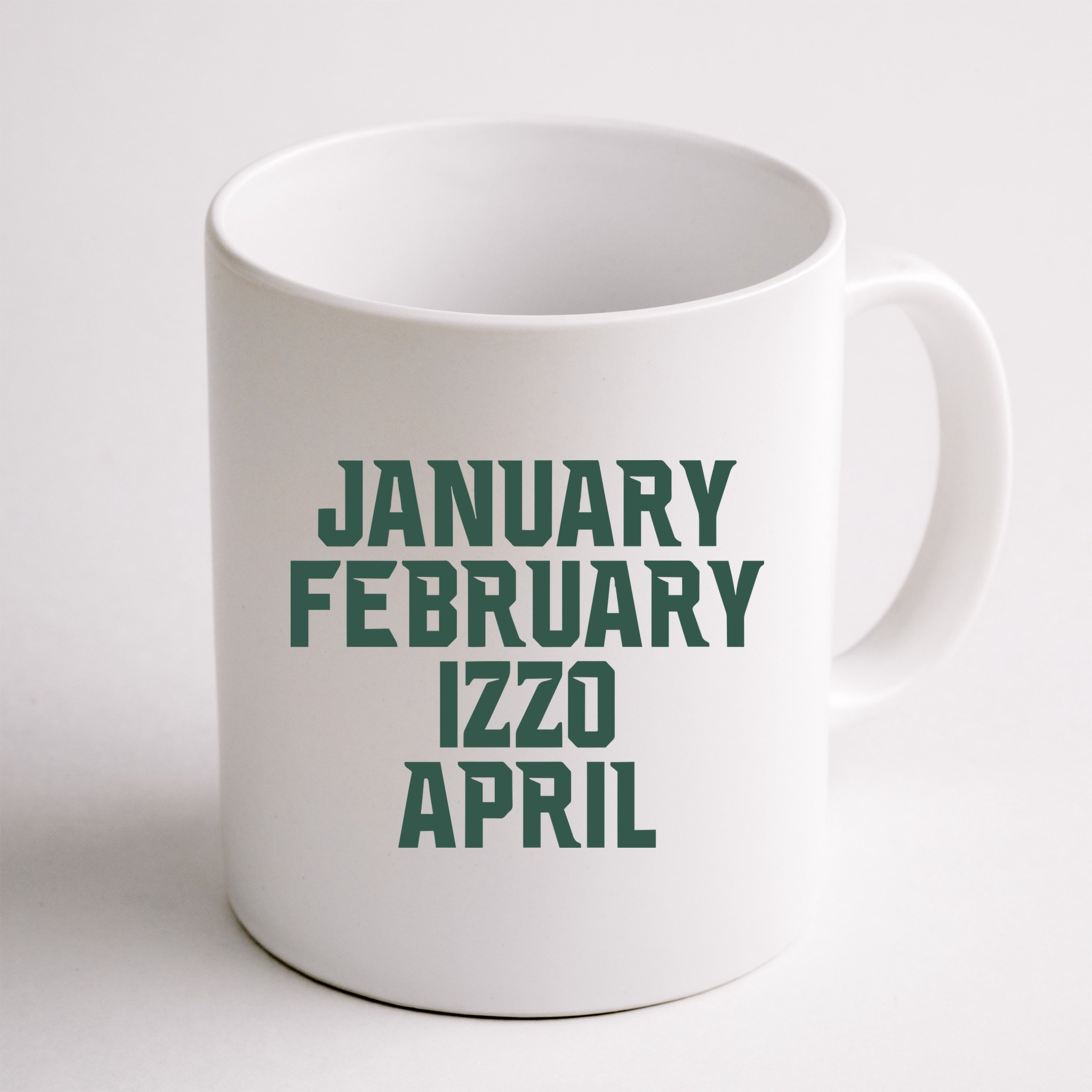 Ms Months January February Izzo April Mug