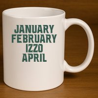 Ms Months January February Izzo April 11oz C Handle Ceramic Mug