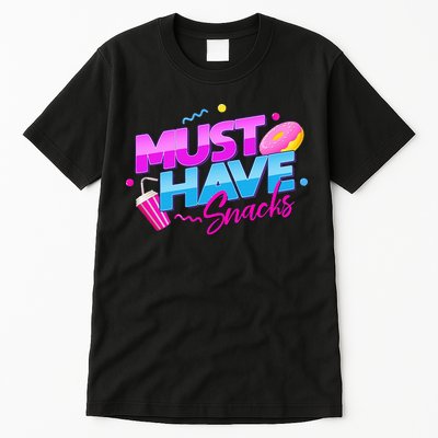 Morejstu Merch Jstu Must Have Snacks Tall T-Shirt