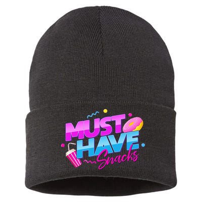 Morejstu Merch Jstu Must Have Snacks Sustainable Knit Beanie