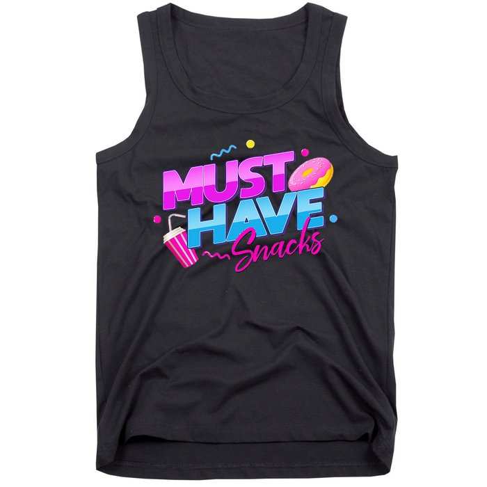 Morejstu Merch Jstu Must Have Snacks Tank Top