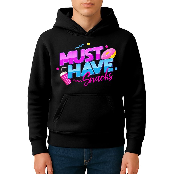 Morejstu Merch Jstu Must Have Snacks Kids Hoodie