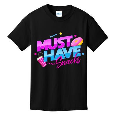 Morejstu Merch Jstu Must Have Snacks Kids T-Shirt