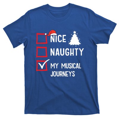 My Musical Journeys Nice Naughty Christmas Musician Artist Gift T-Shirt