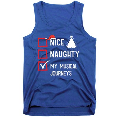 My Musical Journeys Nice Naughty Christmas Musician Artist Gift Tank Top