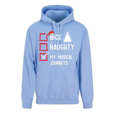 My Musical Journeys Nice Naughty Christmas Musician Artist Gift Unisex Surf Hoodie