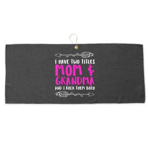 Mothersday | Mother Joke: Mom & Grandma. I Rock The Momlife! Large Microfiber Waffle Golf Towel