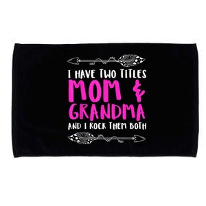 Mothersday | Mother Joke: Mom & Grandma. I Rock The Momlife! Microfiber Hand Towel