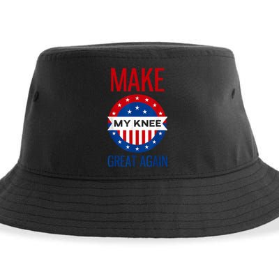 Make My Knee Great Again Funny Surgery Injury Recovery Sustainable Bucket Hat