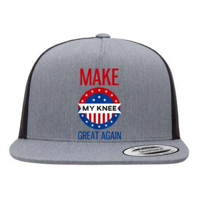 Make My Knee Great Again Funny Surgery Injury Recovery Flat Bill Trucker Hat