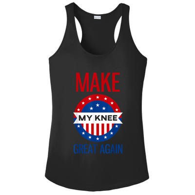 Make My Knee Great Again Funny Surgery Injury Recovery Ladies PosiCharge Competitor Racerback Tank