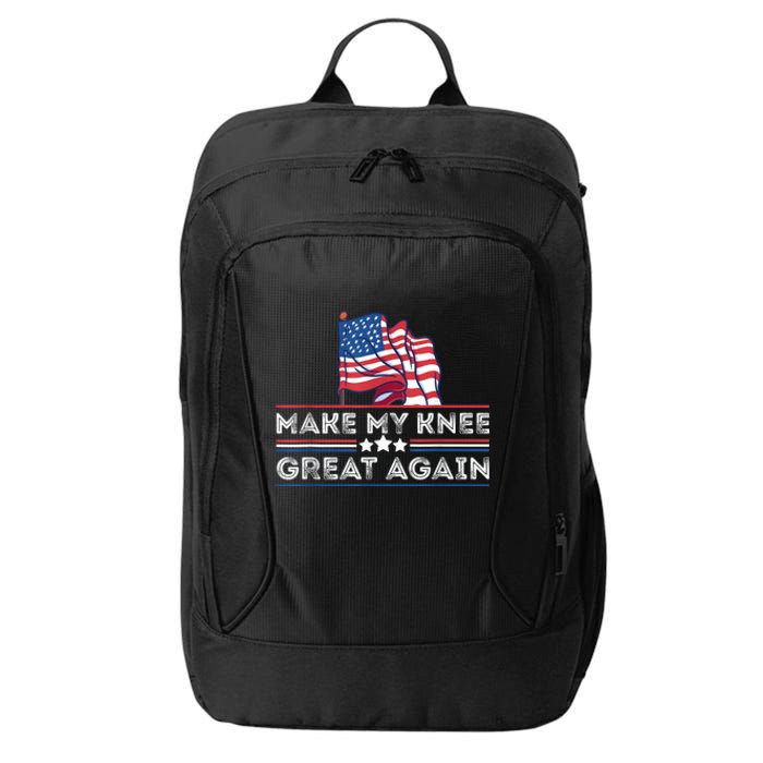 Make My Knee Great Again Funny Surgery Injury Recovery City Backpack