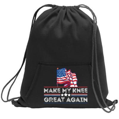 Make My Knee Great Again Funny Surgery Injury Recovery Sweatshirt Cinch Pack Bag