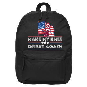 Make My Knee Great Again Funny Surgery Injury Recovery 16 in Basic Backpack