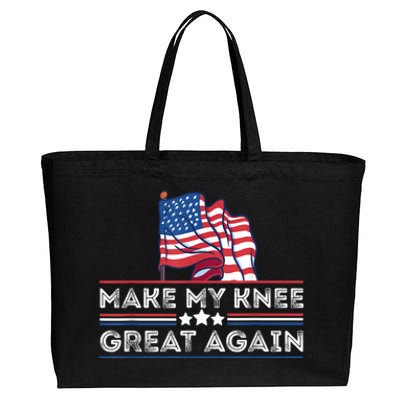 Make My Knee Great Again Funny Surgery Injury Recovery Cotton Canvas Jumbo Tote