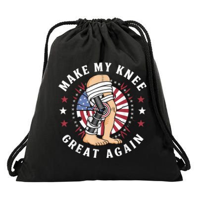 Make My Knee Great Again Funny Surgery Injury Recovery Drawstring Bag