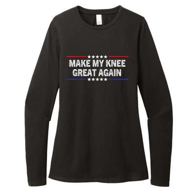 Make My Knee Great Again Funny Surgery Injury Recovery Womens CVC Long Sleeve Shirt