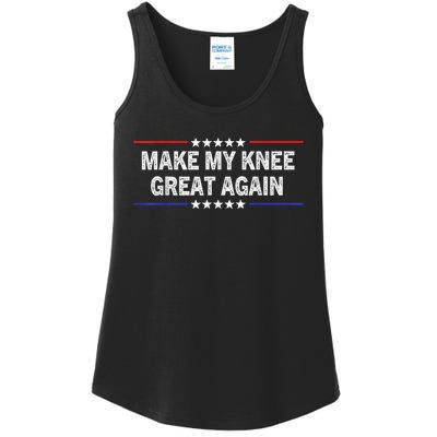 Make My Knee Great Again Funny Surgery Injury Recovery Ladies Essential Tank