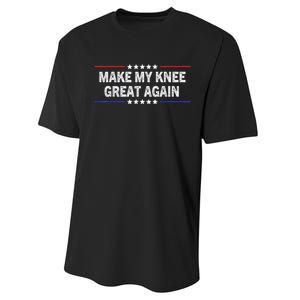 Make My Knee Great Again Funny Surgery Injury Recovery Performance Sprint T-Shirt