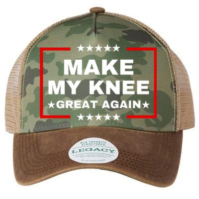 Make My Knee Great Again Funny Trump Injury Recovery Gift Legacy Tie Dye Trucker Hat