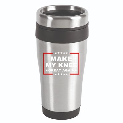 Make My Knee Great Again Funny Trump Injury Recovery Gift 16oz Travel Tumbler