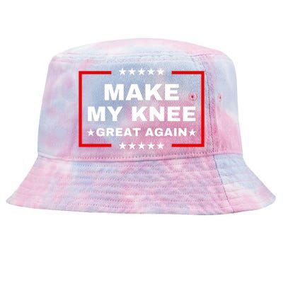 Make My Knee Great Again Funny Trump Injury Recovery Gift Tie-Dyed Bucket Hat