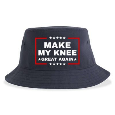 Make My Knee Great Again Funny Trump Injury Recovery Gift Sustainable Bucket Hat