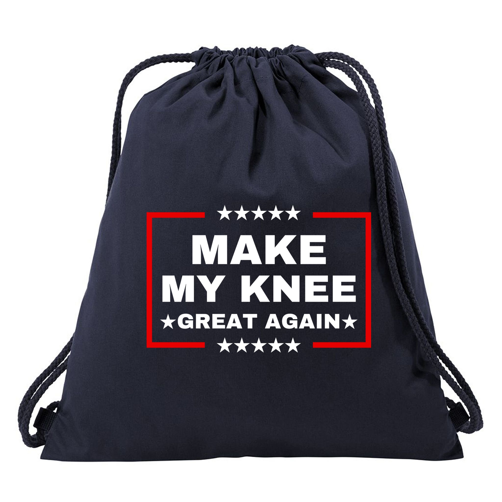 Make My Knee Great Again Funny Trump Injury Recovery Gift Drawstring Bag