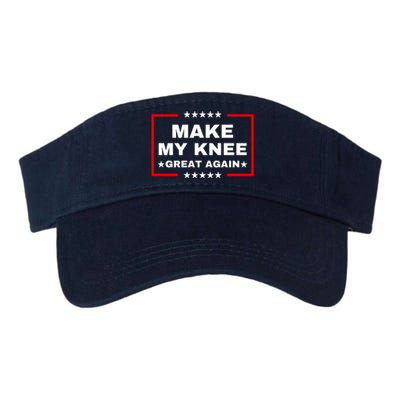 Make My Knee Great Again Funny Trump Injury Recovery Gift Valucap Bio-Washed Visor