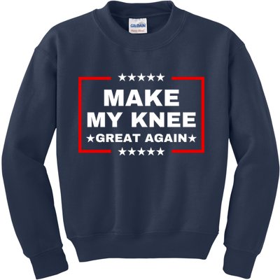 Make My Knee Great Again Funny Trump Injury Recovery Gift Kids Sweatshirt