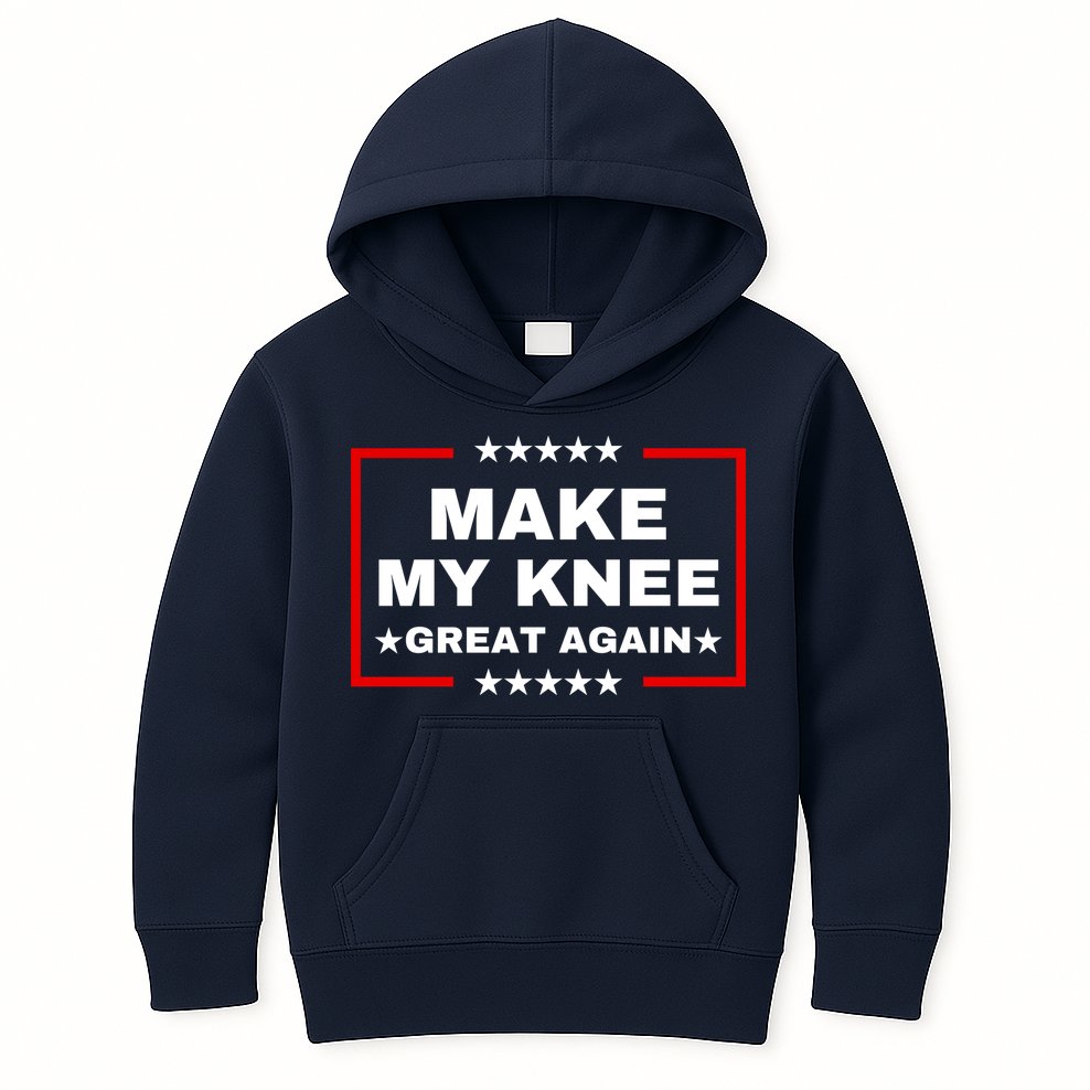 Make My Knee Great Again Funny Trump Injury Recovery Gift Kids Hoodie