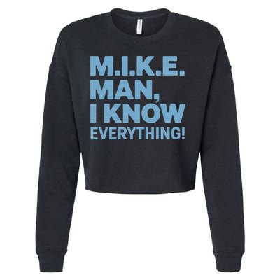 M.I.K.E. Mike Knows Everything Cropped Pullover Crew