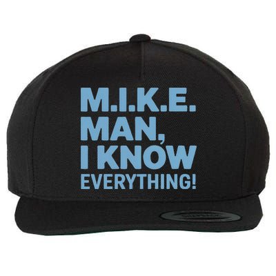 M.I.K.E. Mike Knows Everything Wool Snapback Cap