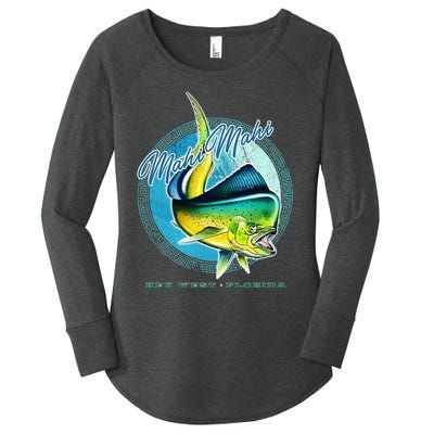 Mahi Mahi Key West Florida Women's Perfect Tri Tunic Long Sleeve Shirt